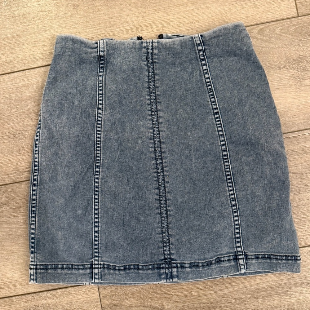 Free People Denim Blue Women's Skirt